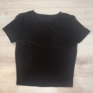 Classic Black Silky Dressy Women's Top